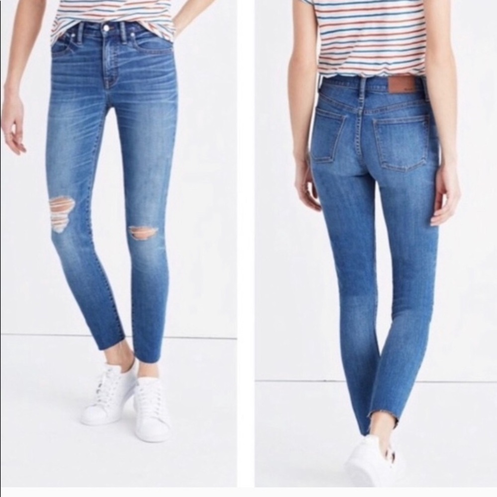 9” high-rise skinny crop Madewell jeans